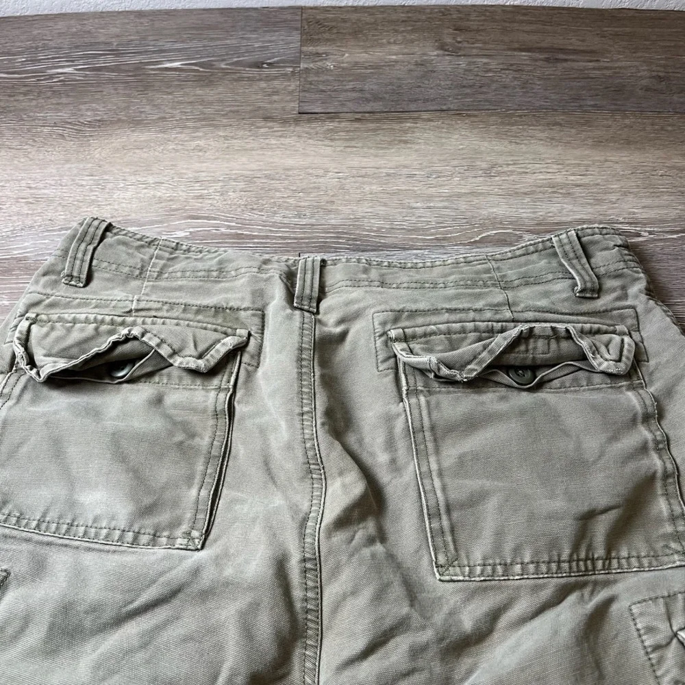 Urban Up Cargo Shorts Mens 34 Olive Green Canvas Utility Multi Pocket Gorpcore